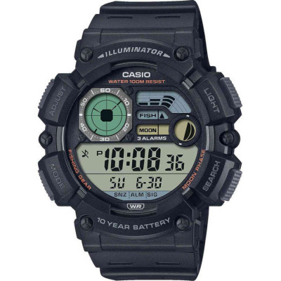 Casio WS-1500H-1AVEF Ανδρικό Ψηφιακό Ρολόι “Fishing Gear” με Ένδειξη Φάσης Σελήνης και Αντοχή 100M